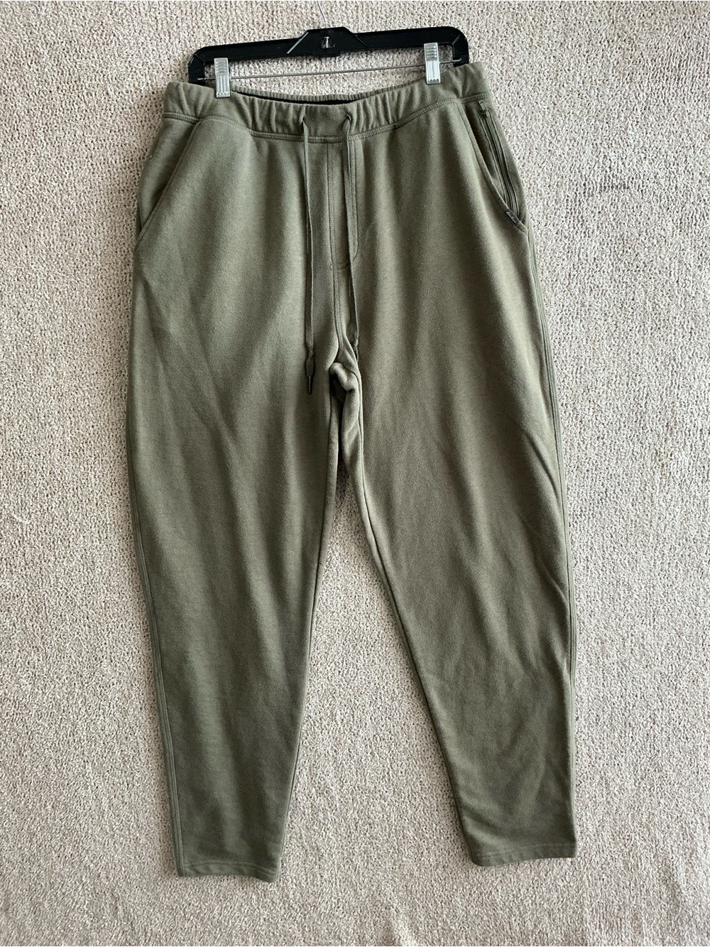 Men's Olive Green Drawstring Jogger Pants